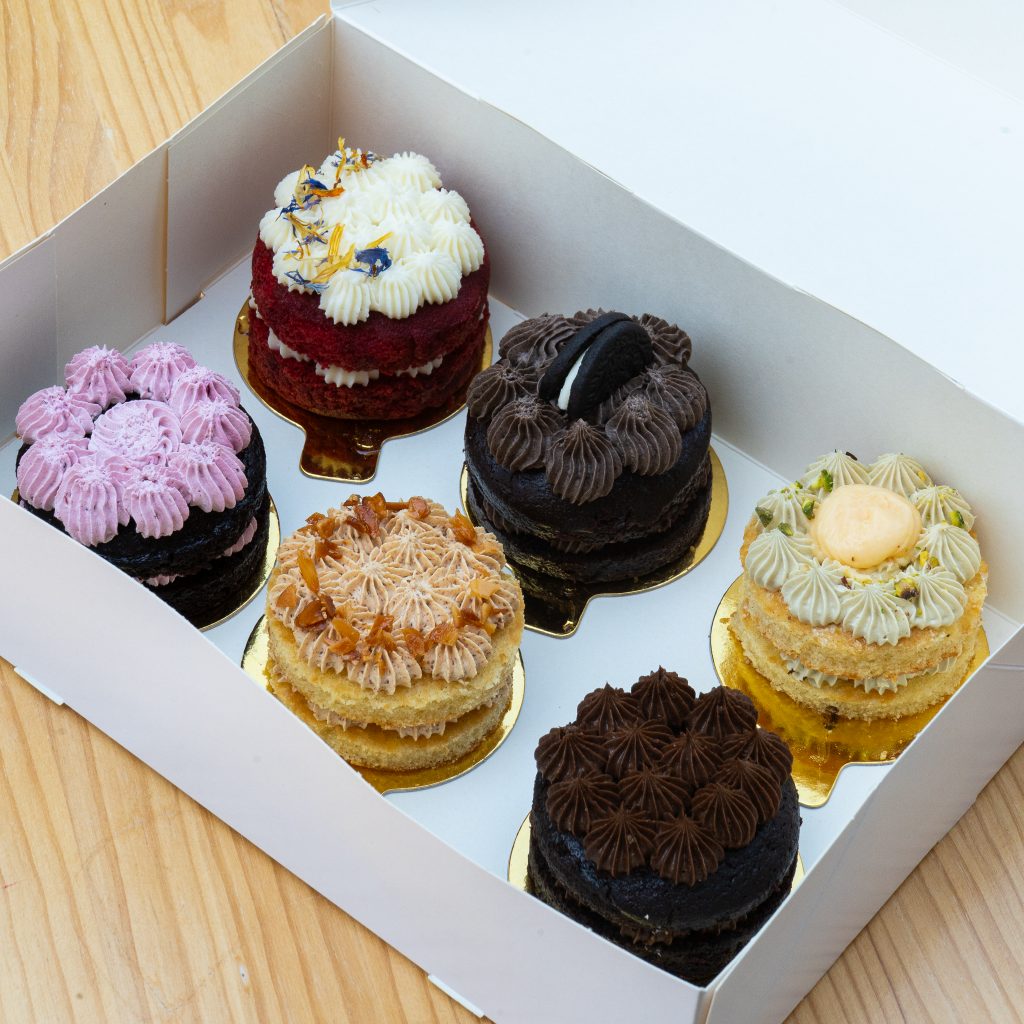 surtido de 6 minipasteles sin gluten artesanales