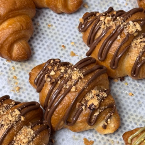 bandeja de croissants de choco y avellana sin gluten ohmygod