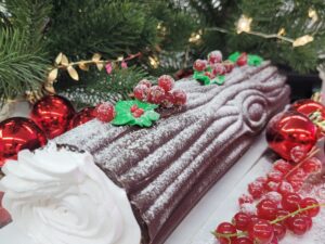 Tronco de Navidad sin gluten - Receta navideña sin gluten y sin lactosa